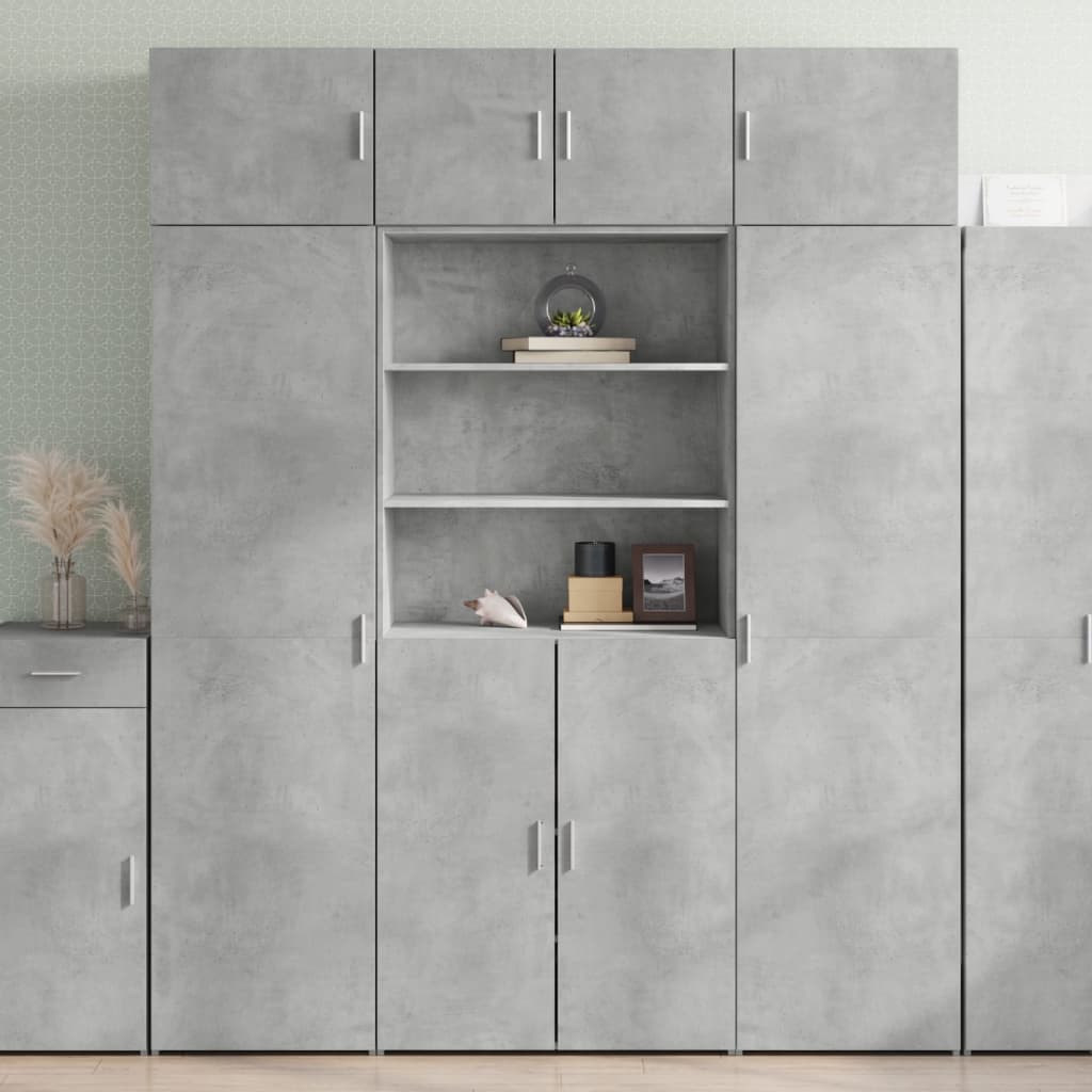 Highboard Concrete Grey 80x42,5x185 cm Engineered Wood