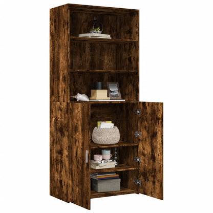 Highboard Smoked Oak 80x42,5x185 cm Engineered Wood