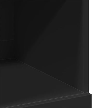 Highboard | Black | Engineered wood | 124 cm tall, 80 cm wide | Highboard