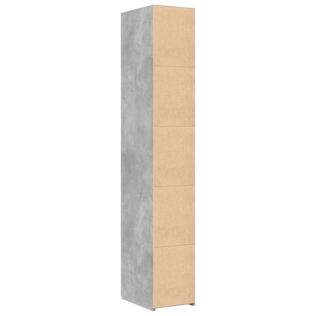 Highboard Concrete Grey 30x42,5x185 cm Engineered Wood