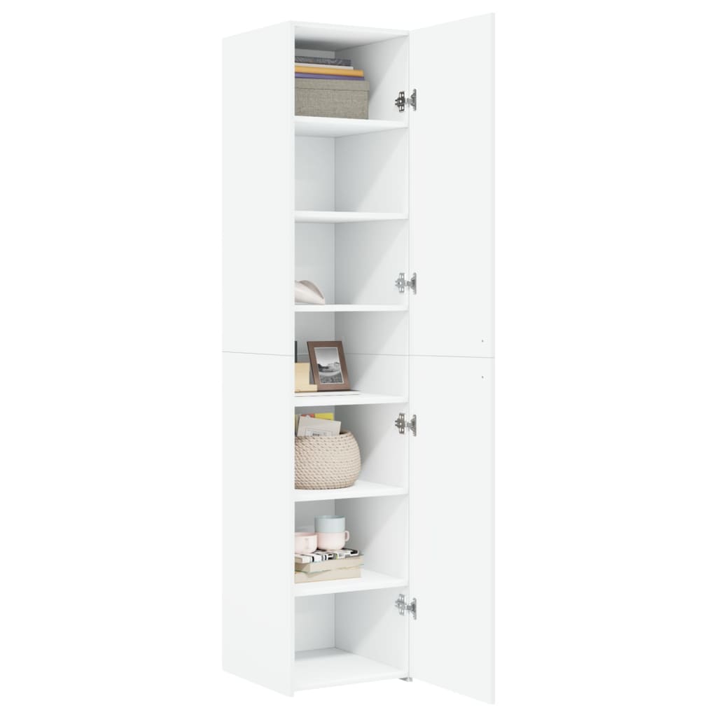 Highboard White 40x42,5x185 cm Engineered Wood