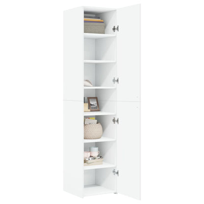 Highboard White 40x42,5x185 cm Engineered Wood
