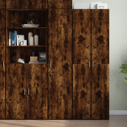 Highboard Smoked Oak 40x42,5x185 cm Engineered Wood