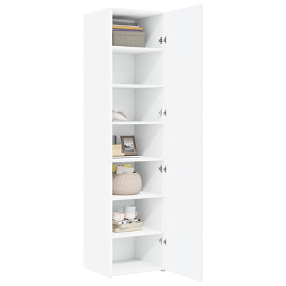 Highboard White 45x42,5x185 cm Engineered Wood