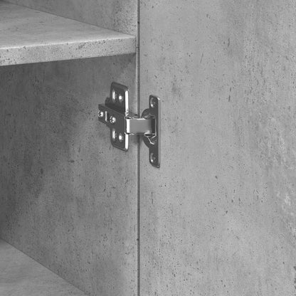 Highboard Concrete Grey 45x42,5x185 cm Engineered Wood