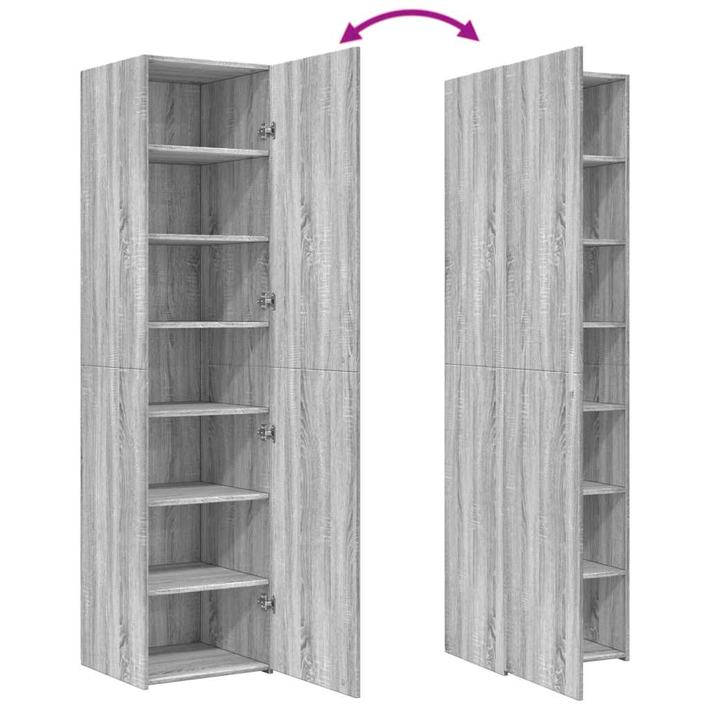Highboard Grey Sonoma 45x42,5x185 cm Engineered Wood