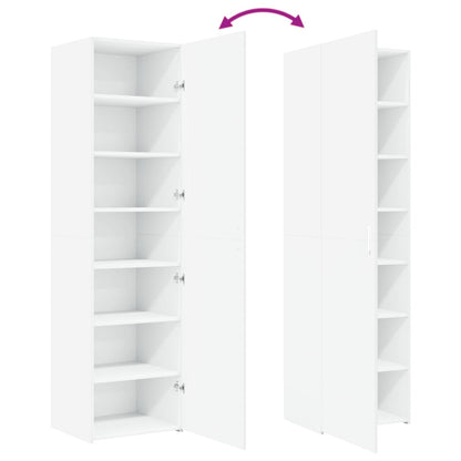 Highboard White 50x42,5x185 cm Engineered Wood