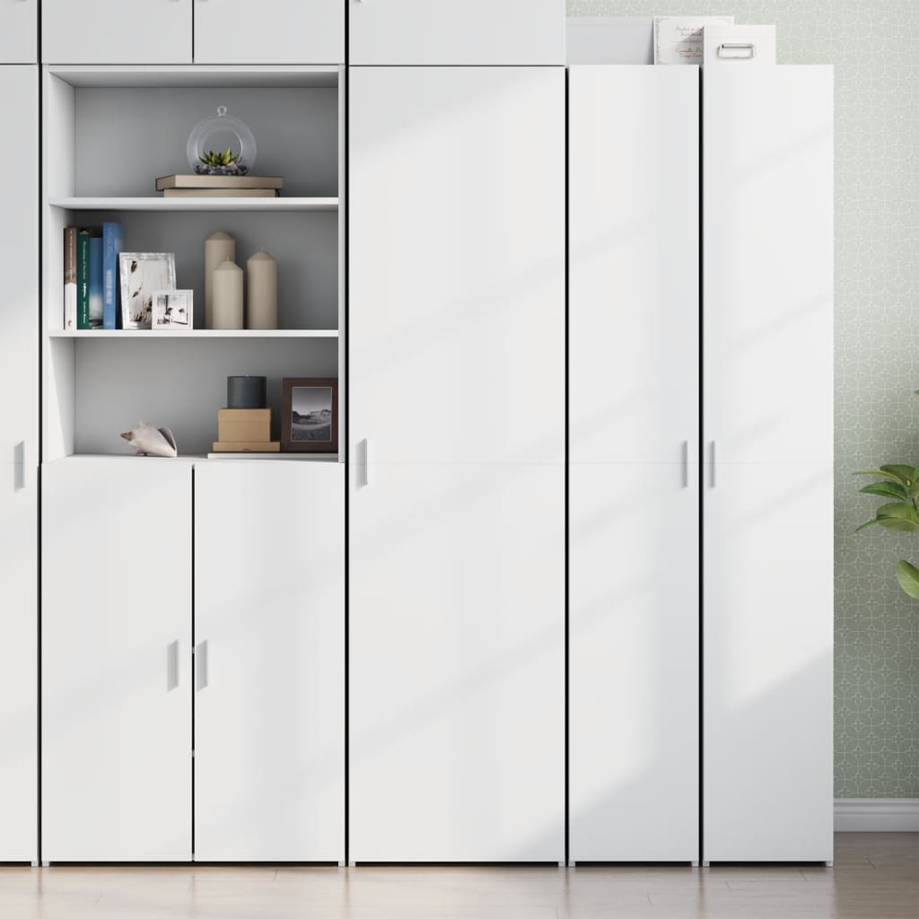 Highboard White 50x42,5x185 cm Engineered Wood