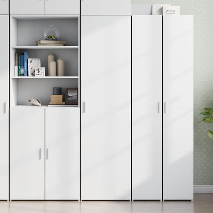 Highboard White 50x42,5x185 cm Engineered Wood