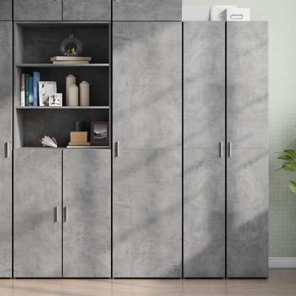 Highboard Concrete Grey 50x42,5x185 cm Engineered Wood