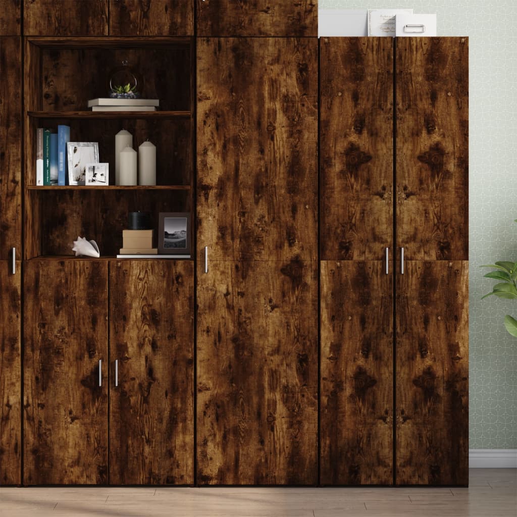 Highboard Smoked Oak 50x42,5x185 cm Engineered Wood