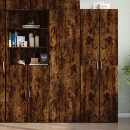 Highboard Smoked Oak 50x42,5x185 cm Engineered Wood