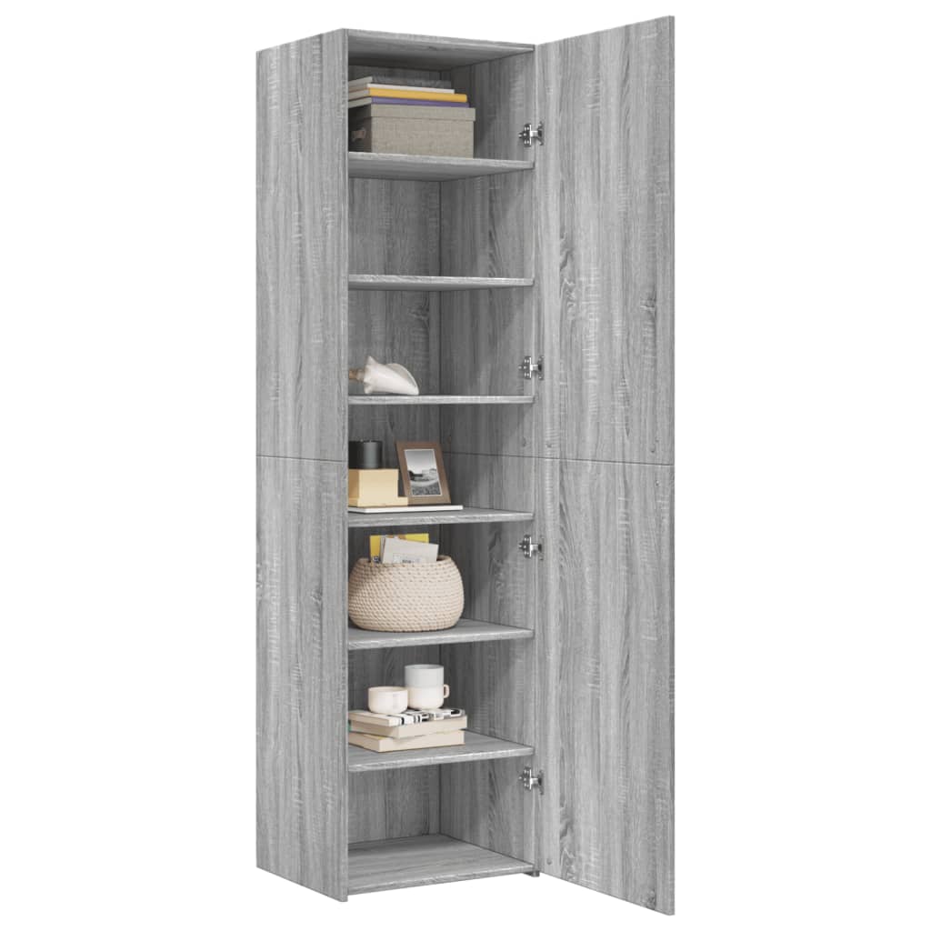 Highboard Grey Sonoma 50x42,5x185 cm Engineered Wood