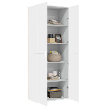 Highboard White 70x42,5x185 cm Engineered Wood