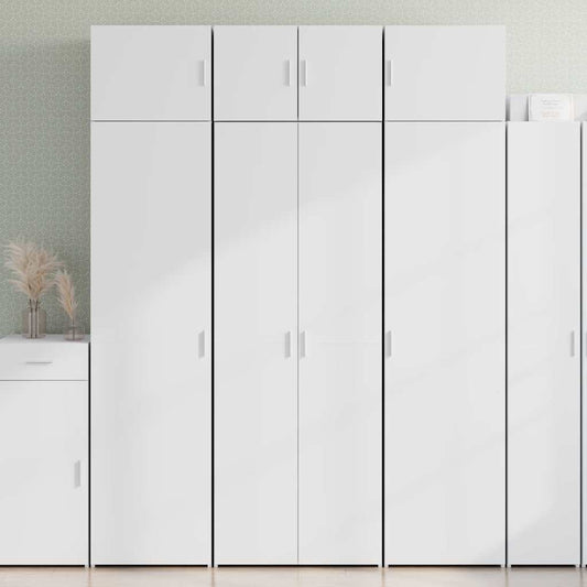 Highboard White 70x42,5x185 cm Engineered Wood