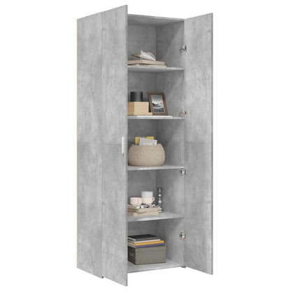Highboard Concrete Grey 70x42,5x185 cm Engineered Wood