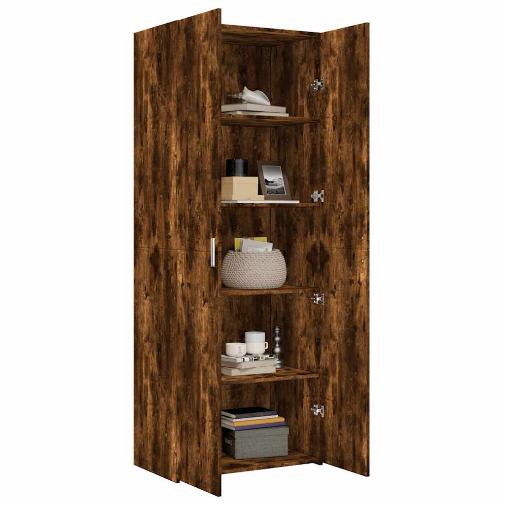 Highboard Smoked Oak 70x42,5x185 cm Engineered Wood