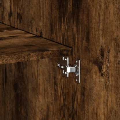 Highboard Smoked Oak 70x42,5x185 cm Engineered Wood