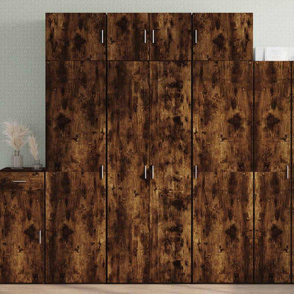 Highboard Smoked Oak 70x42,5x185 cm Engineered Wood