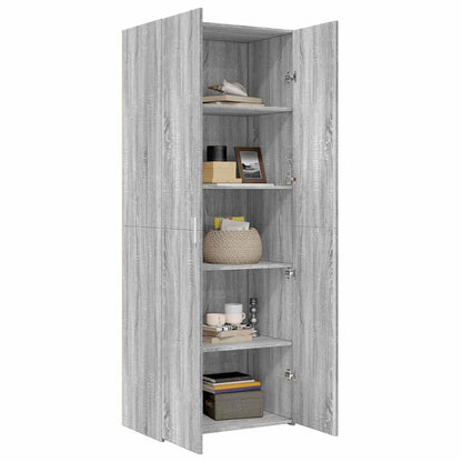 Highboard Grey Sonoma 70x42,5x185 cm Engineered Wood