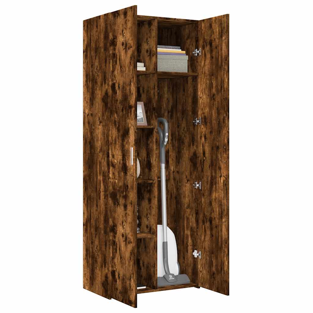 Highboard Smoked Oak 70x42,5x185 cm Engineered Wood