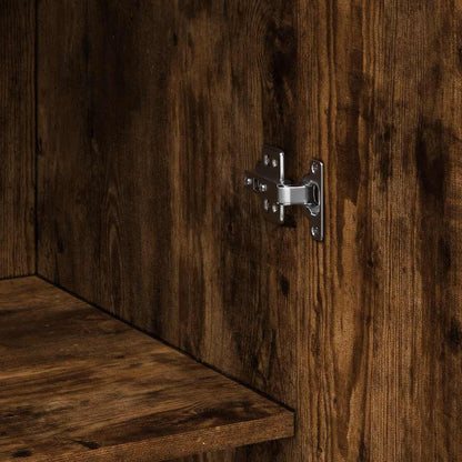 Highboard Smoked Oak 70x42,5x185 cm Engineered Wood