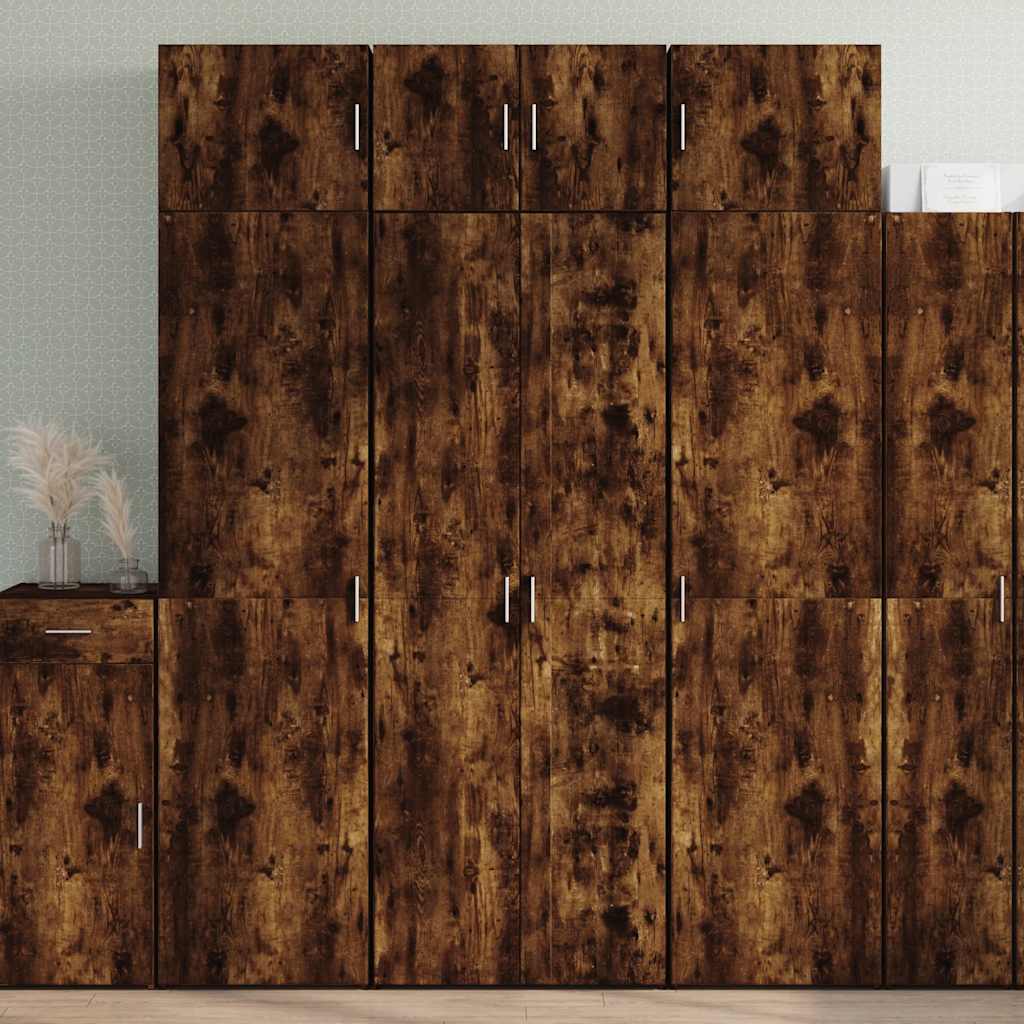 Highboard Smoked Oak 70x42,5x185 cm Engineered Wood