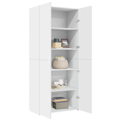 Highboard White 80x42,5x185 cm Engineered Wood