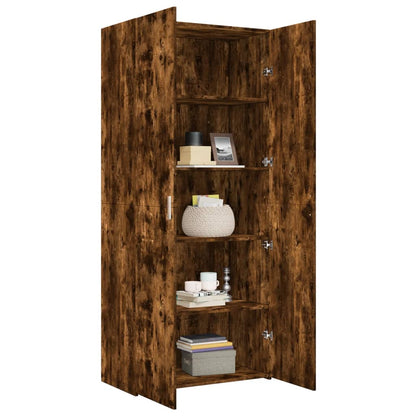 Highboard Smoked Oak 80x42,5x185 cm Engineered Wood