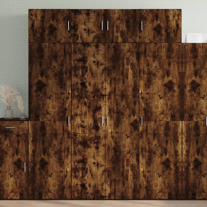 Highboard Smoked Oak 80x42,5x185 cm Engineered Wood