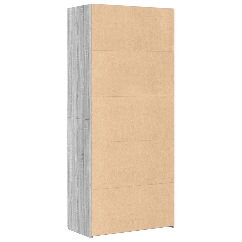 Highboard Grey Sonoma 80x42,5x185 cm Engineered Wood