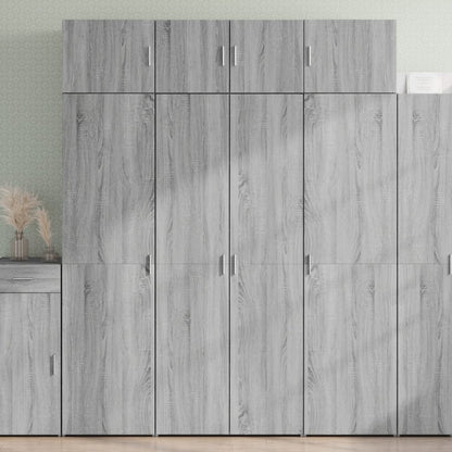 Highboard Grey Sonoma 80x42,5x185 cm Engineered Wood