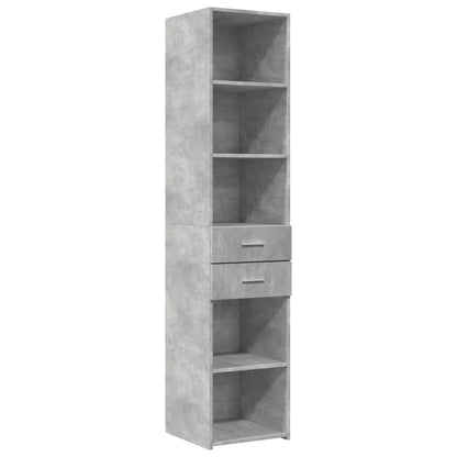 Highboard Concrete Grey 40x42.5x185 cm Engineered Wood