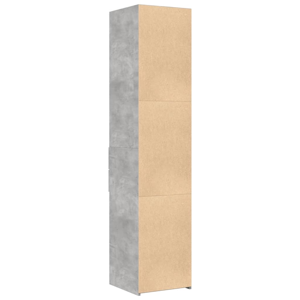 Highboard Concrete Grey 40x42.5x185 cm Engineered Wood