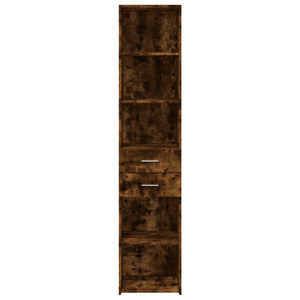 Highboard Smoked Oak 40x42.5x185 cm Engineered Wood