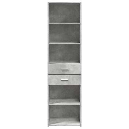 Highboard Concrete Grey 50x42.5x185 cm Engineered Wood