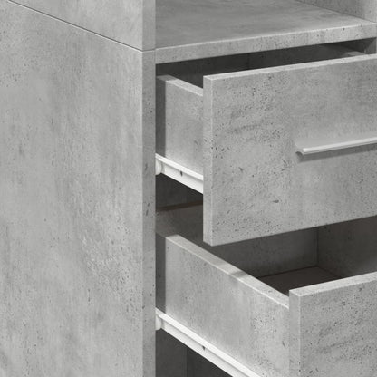 Highboard Concrete Grey 50x42.5x185 cm Engineered Wood