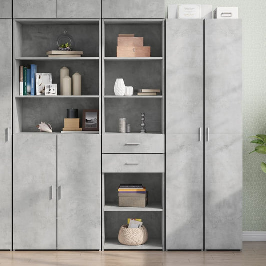 Highboard Concrete Grey 50x42.5x185 cm Engineered Wood