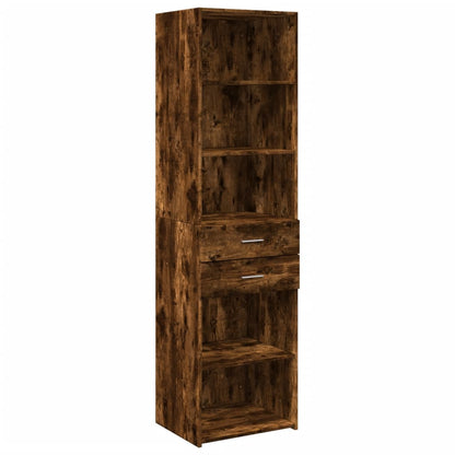 Highboard Smoked Oak 50x42.5x185 cm Engineered Wood
