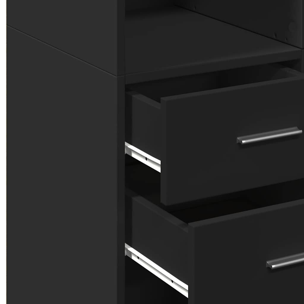 Highboard | Black | Engineered Wood | Large | Highboard | Rectangular