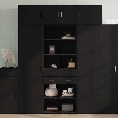 Highboard | Black | Engineered Wood | Large | Highboard | Rectangular