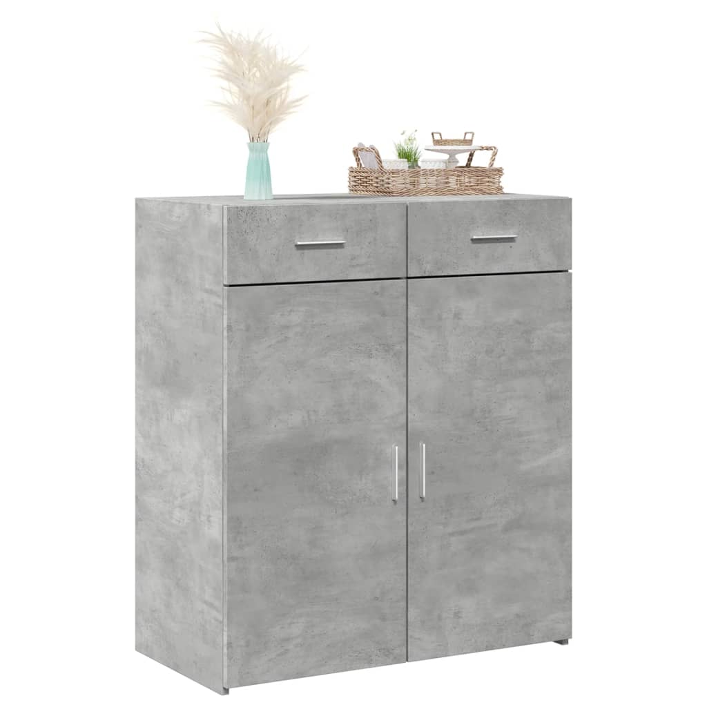 Sideboard Concrete Grey 80x42,5x93 cm Engineered Wood