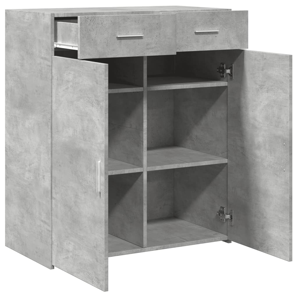 Sideboard Concrete Grey 80x42,5x93 cm Engineered Wood