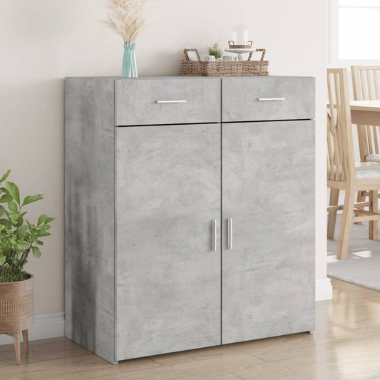 Sideboard Concrete Grey 80x42,5x93 cm Engineered Wood