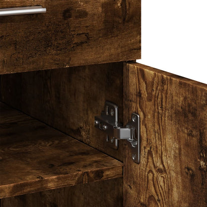 Sideboard Smoked Oak 80x42,5x93 cm Engineered Wood