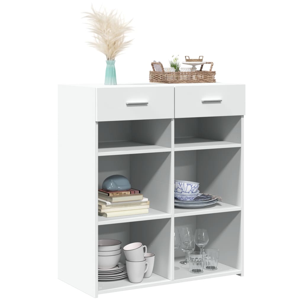 Sideboard White 80x42.5x93 cm Engineered Wood