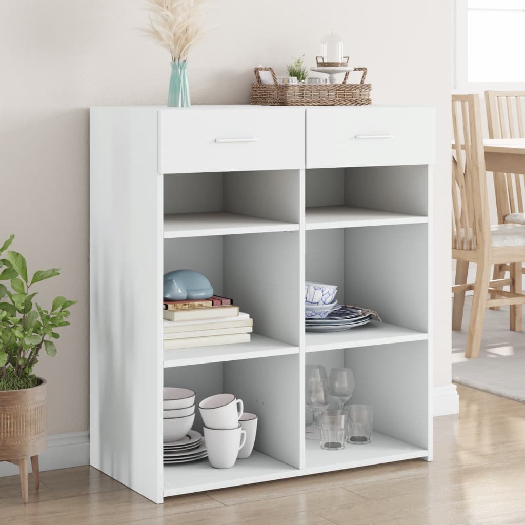 Sideboard White 80x42.5x93 cm Engineered Wood
