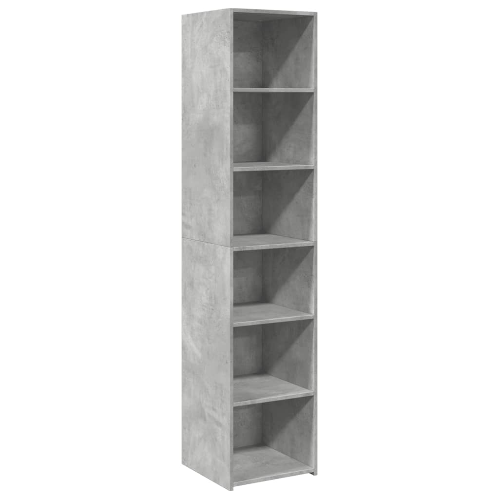 Highboard Concrete Grey 40x41x185 cm Engineered Wood