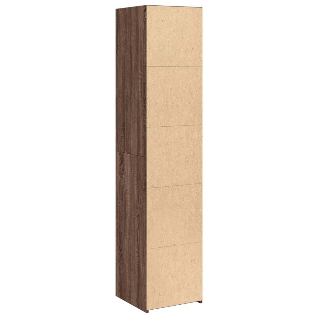 Highboard Brown Oak 40x41x185 cm Engineered Wood