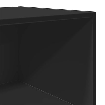 Highboard Black 45x41x185 cm Engineered Wood
